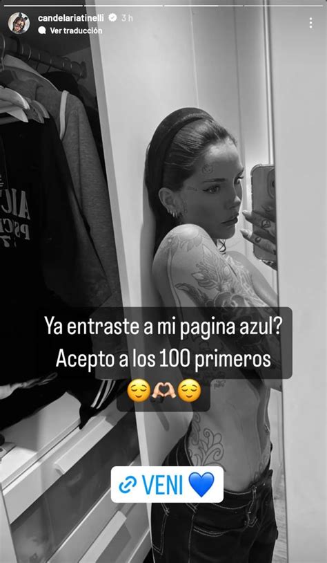 cande tinelli onlyfans|Candelaria Tinelli filtró la primera foto de su only fans。